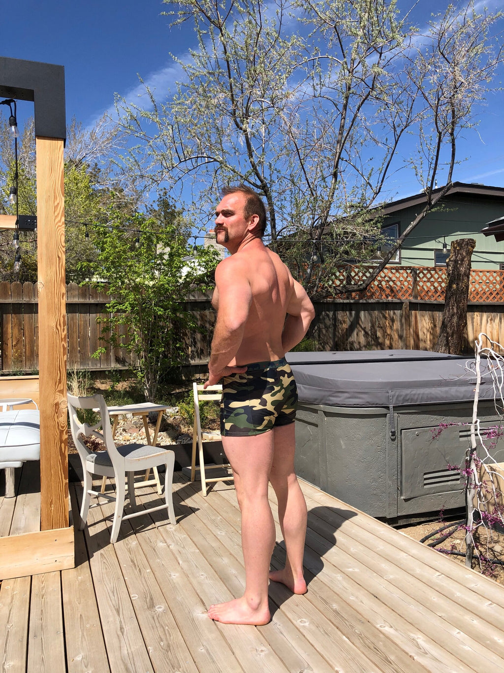 The Rhino Green Camo Man Trunks