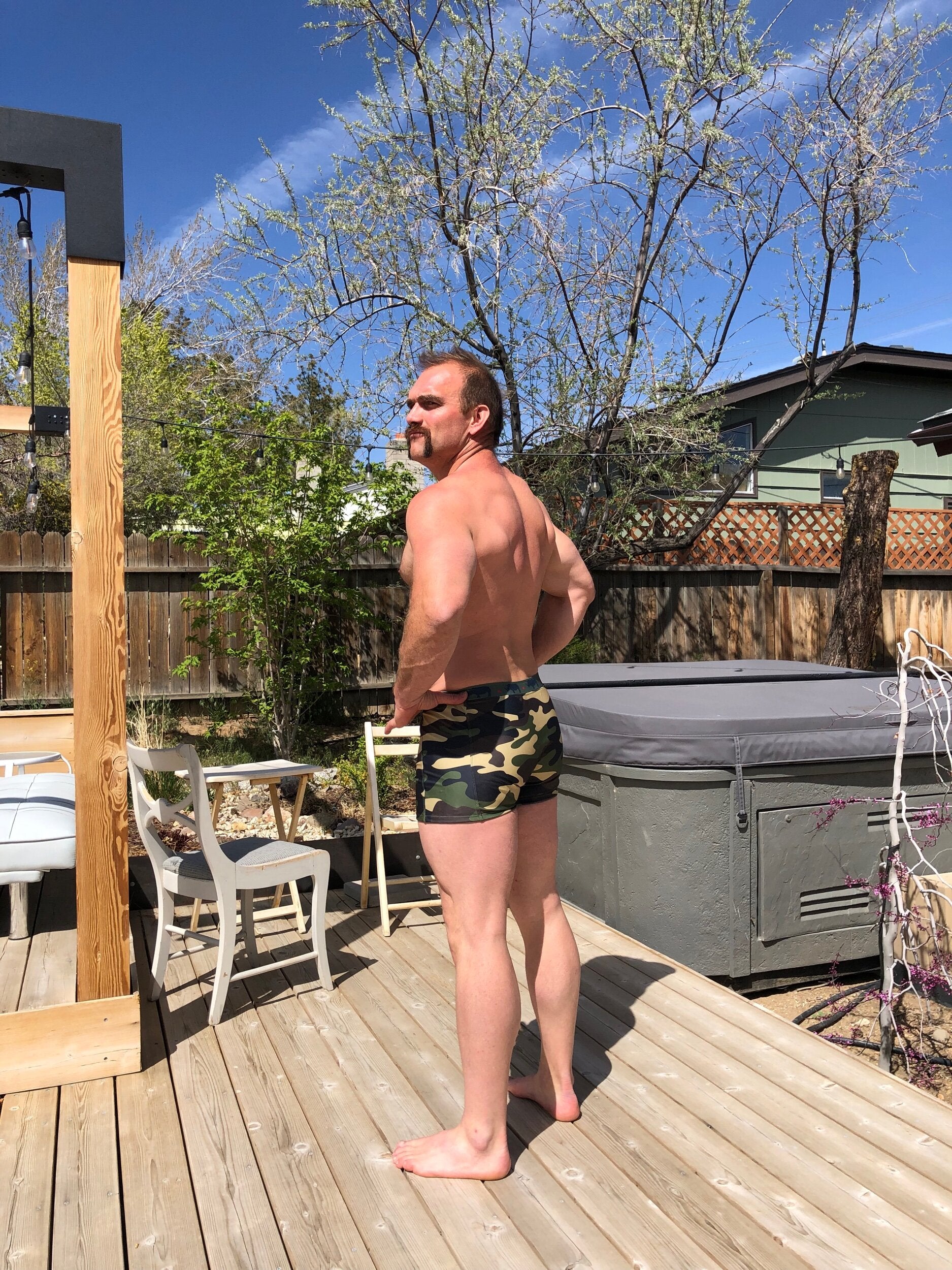 The Rhino Green Camo Man Trunks