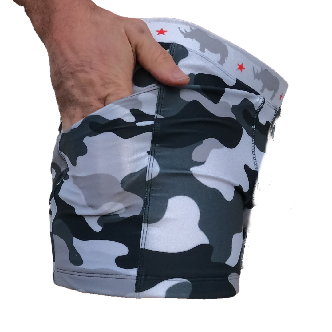 Winter Camo Performance  Man Trunks – Rhino Line shorts