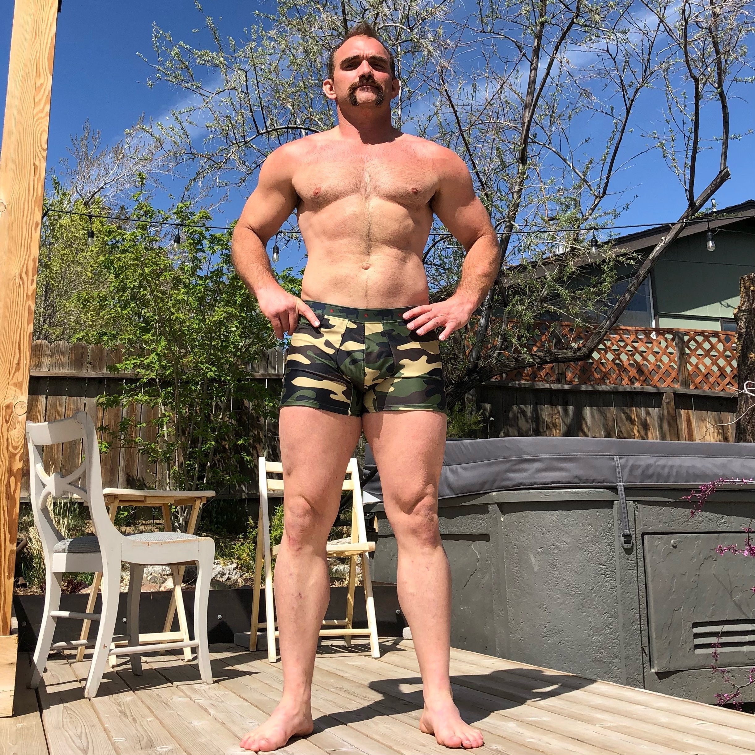 The Rhino Green Camo Man Trunks